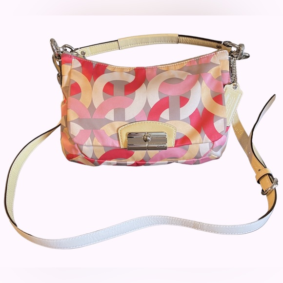 COACH Kristin Y2K OP Art Pink Purse - Picture 1 of 14